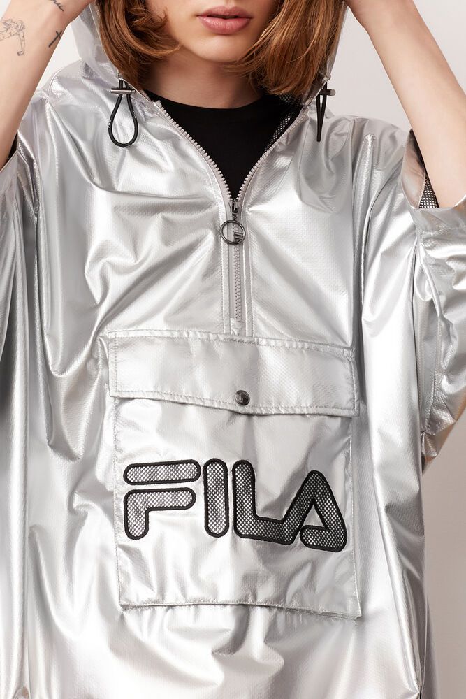 Fila Bunda Panske Rohan Poncho Strieborne - ILYZR4935